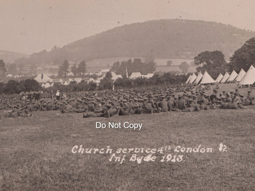 Ww1 rppc 4th london infantry - ww1,