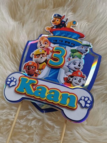 Personalised cake topper - cake, paw