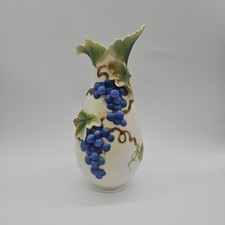 Graff Germany Porcelain Vase with Sculpted Grapevines 27cm tall