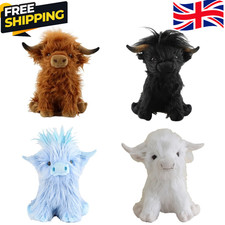 25CM Cuddly Highland Cow Soft Toy Living Nature Teddy Plush Toys Doll Xmas Gift