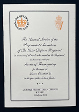 2002 Prog. Ulster Defence Regiment Annual Service, Mourne Pres. Church Kilkeel