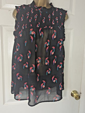 Monsoon Sheer Top Parrot Print