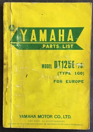 Yamaha dt125e - dt125e, 1g0)