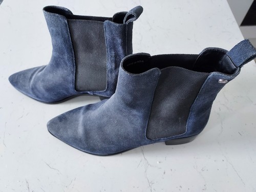 Superdry navy suede ladies - suede,