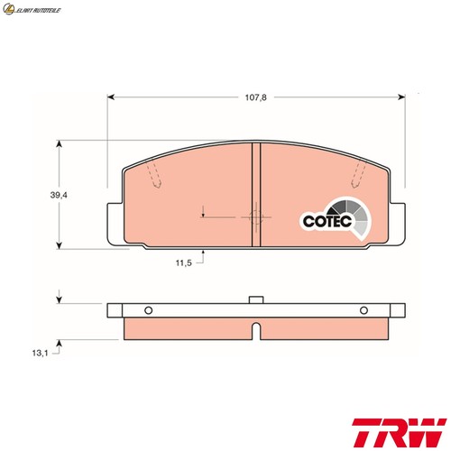 Brake pad set - set,