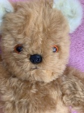 Vintage Small Teddy Bear Possibly Handmade ? 11 Inches Approx ~ Cheeky Faced