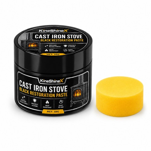 Stove restorer black polishs - stove,