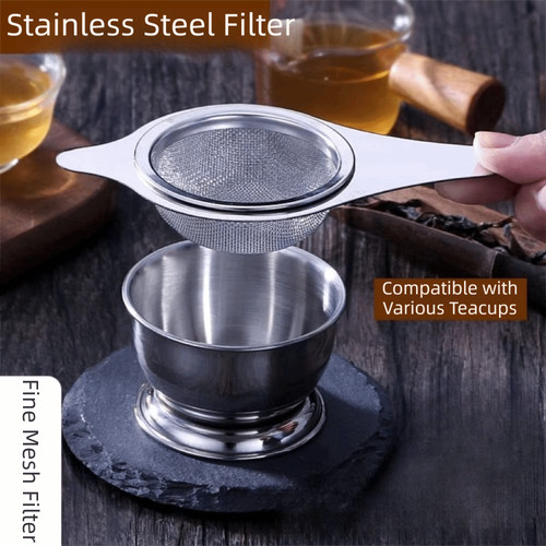 Tea strainer with - with, drip