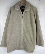 Men’s Original Puffa Windproof Fleece Jacket Full Zip - Cream - Size S