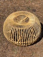 Vintage Rattan Ottoman / Low