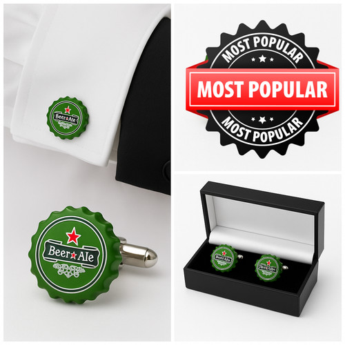 Cufflinks gift hub - cufflinks, bottle