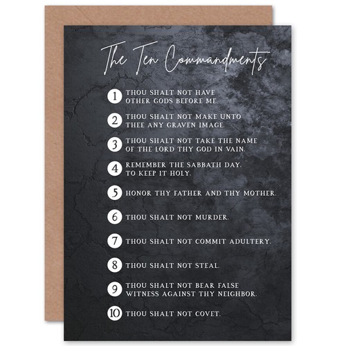 Ten commandments from god - commandments,