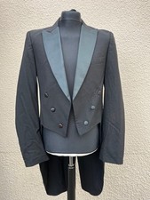 Men's Traditional Black Formal Tails Coat-42"L Chest Steampunk Goth