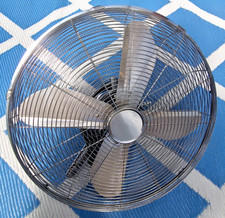 Industrial Wall Hanging Chrome Fan 20" 3 Speeds Automatic Oscillation FD-45MD **