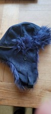Mountain Horse Spirit Hat, blue with faux fur trim. Junior  /  fit small adult