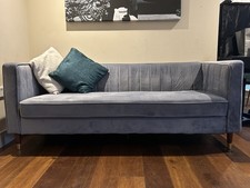 Velvet Fabric 3-Seater Sofa