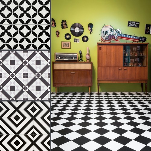 Geometric tile effect - effect, cushion