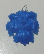 Lovely hand made resin blue green man pendant