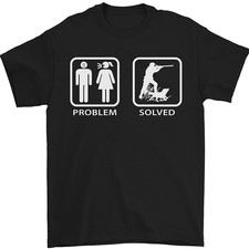 Hunting Problem Solved Funny Hunter Mens T-Shirt 100% Cotton