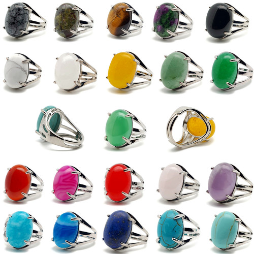 Ring oval gemstone natural - ring,