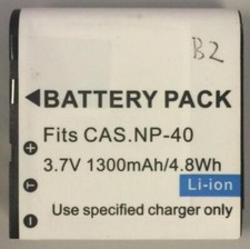 Replacement Battery for USED Casio NP-40, NP-40DCA, NP-40DBA, Exilim Zoom1500mAh