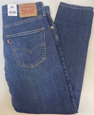 New Men's Levis 512 Slim Taper Fit Stretch Denim Dark Blue Jeans Stone Wash