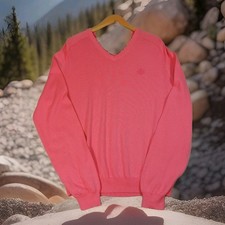 AQUASCUTUM Men's Pink V-Neck