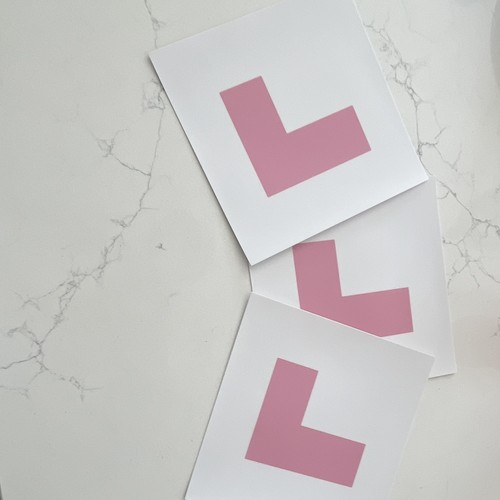 Window cling learner plates - x3,