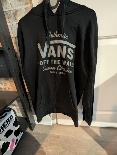 Vans black hoodie swearshirt - black,