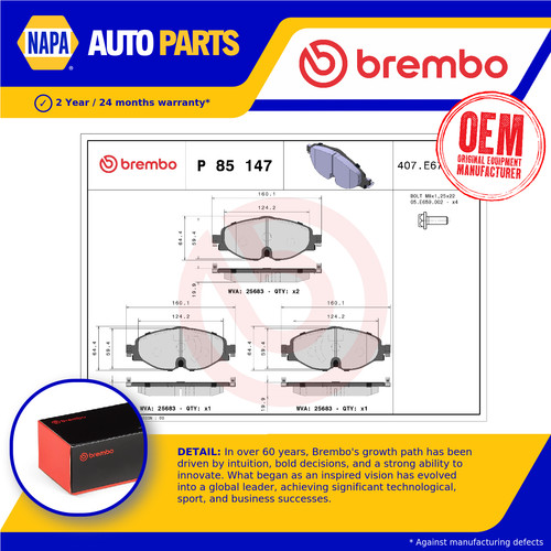 Brake pads set front p85147 - pads,