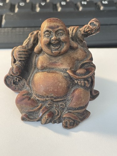 Vtg laughing buddha figurine - buddha,