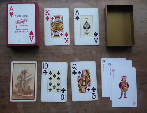 Vintage fournier playing cards - vintage,