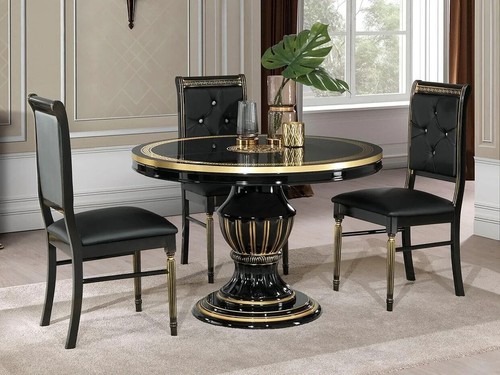 Aria italian black gold round - aria, black/gold