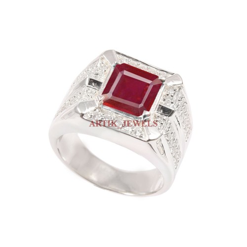Heated ruby gemstone - heated, 925