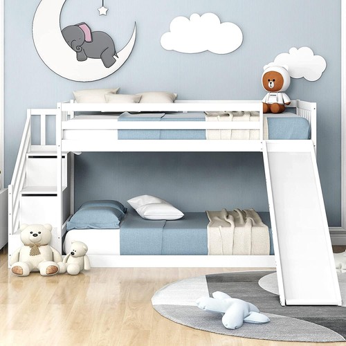 3ft bunk bed with stairs - bed, and