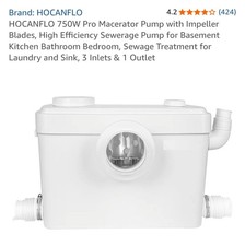 Hocanflo 750W Sewerage Pump Macerator Toilet Waste Water Pump