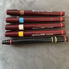 Rotring 2000 Isograph Technical Pens And Variant x5 Vintage