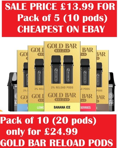 Gold bar reload 600 prefilled - bar,