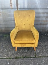 Mustard Yellow Velvet Armchair