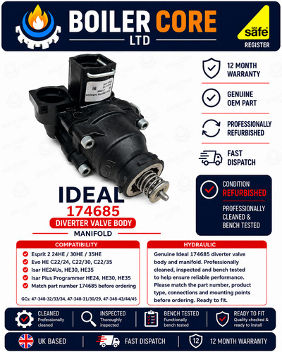 Ideal 174685 diverter - diverter, valve