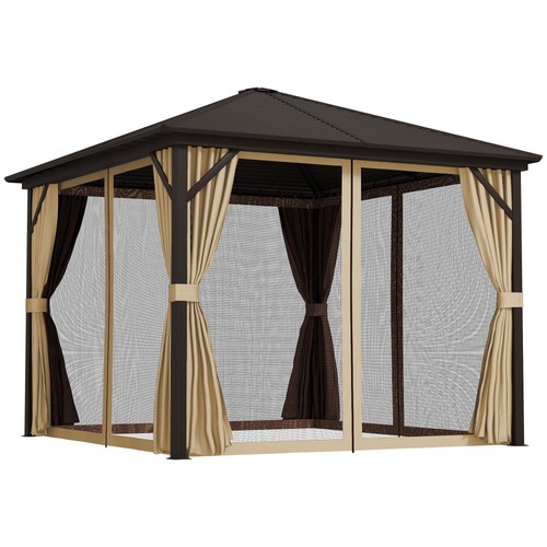 3x3m hardtop gazebo aluminium - 3x3m,