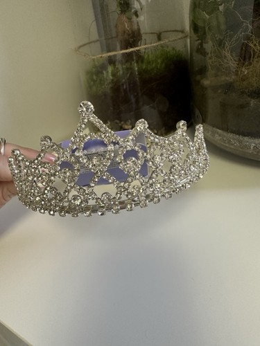Crystal tiara with - crystal,