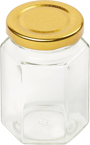 Hexagonal jar with - oz,