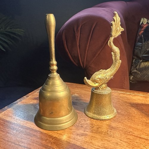 Pair vintage brass - brass, bells