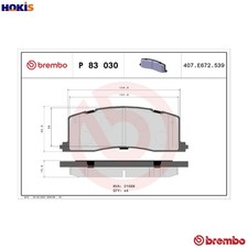 BRAKE PAD SET DISC BRAKE P 83