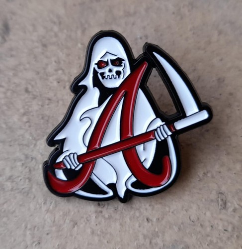 Grim reaper metal enamel pin - enamel,