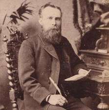Cabinet Card Photo Man Beard