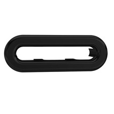 Nuie Matt Black Oval Overflow Cover for Bathroom Sink 54mm ABS Modern