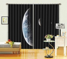 Small Part Earth Show 3D Curtains Blockout Photo Printing Curtains Drape Fabric