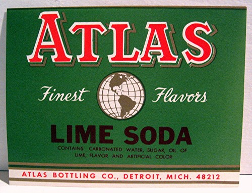 Atlas bottling lime soda old - lime,